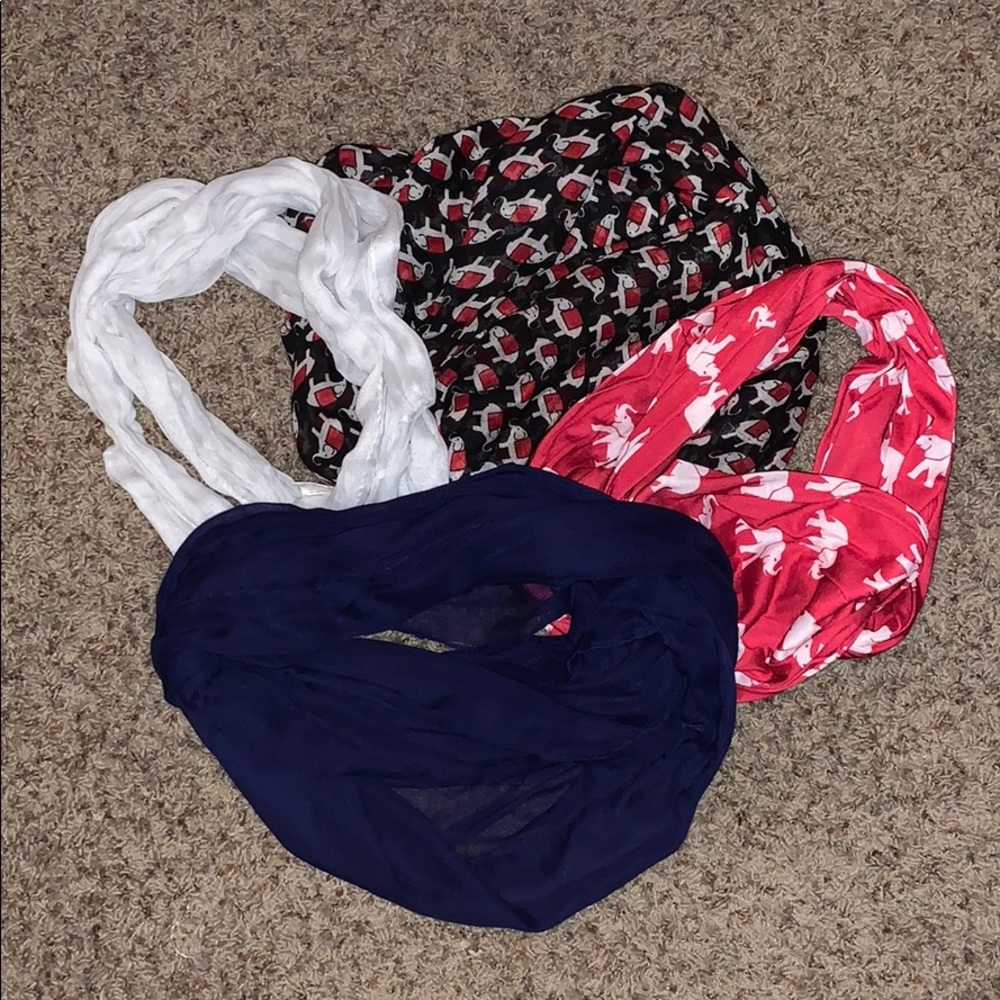 4 infinity scarves